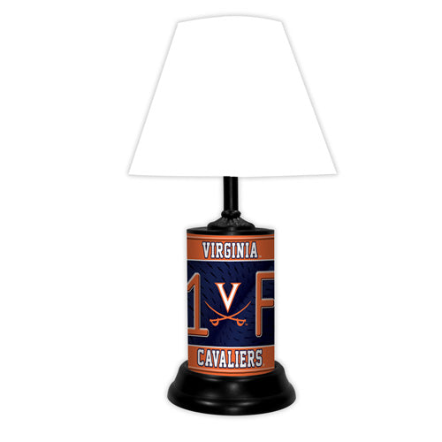 Virginia Cavaliers NCAA #1 Fan Lamp: Authentic USA-Made 18.5" Tall Lamp with Team Logo & #1 Fan Embossing - Officially Licensed by GTEI