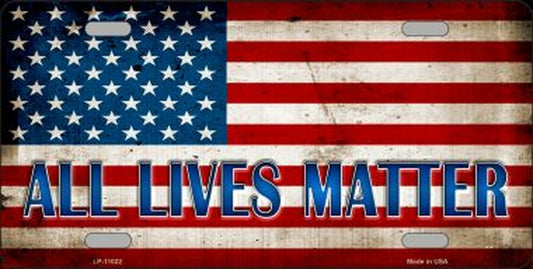 All Lives Matter Novelty Metal License Plate Tag LP-11022