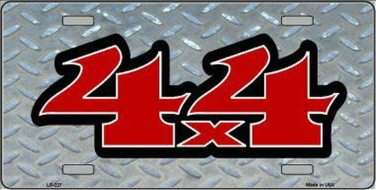 4 X 4 Diamond 6" x 12" Metal Novelty License Plate Tag - LP-227