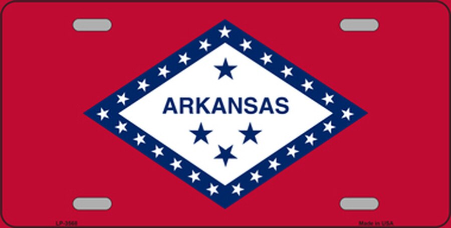Arkansas State Flag 6" x 12" Metal Novelty License Plate Tag LP-3568
