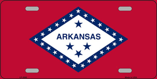 Arkansas State Flag 6" x 12" Metal Novelty License Plate Tag LP-3568