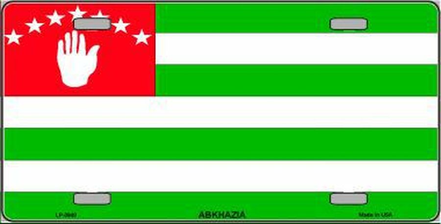 Abkhazia Flag Metal Novelty License Plate Tag LP-3949