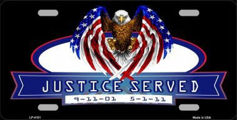 America Justice Served Metal Novelty License Plate Tag LP-4181