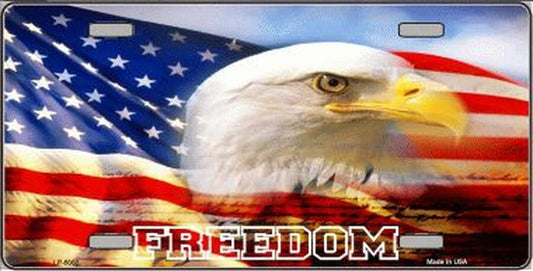 Freedom Bald Eagle 6" x 12" Metal Novelty License Plate Tag LP-5002