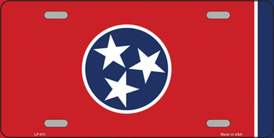 Tennessee State Flag 6" x 12" Metal Novelty License Plate Tag LP-511