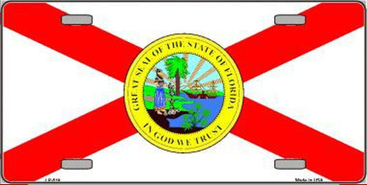 Florida State Flag 6" x 12" Metal License Plate Tag LP-519