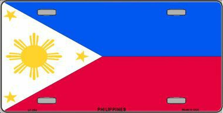 Philippines Flag 6" x 12" Metal Novelty License Plate Tag LP-534