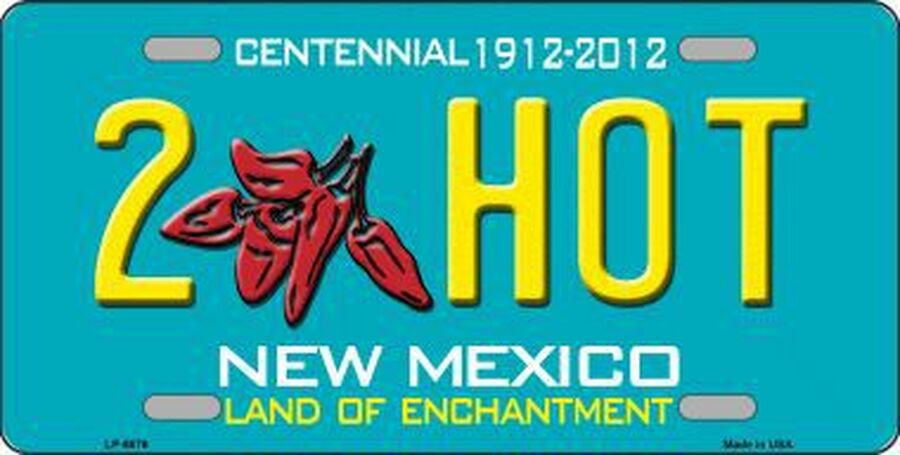 2 Hot New Mexico Novelty 6" x 12" Metal License Plate Tag LP-6676