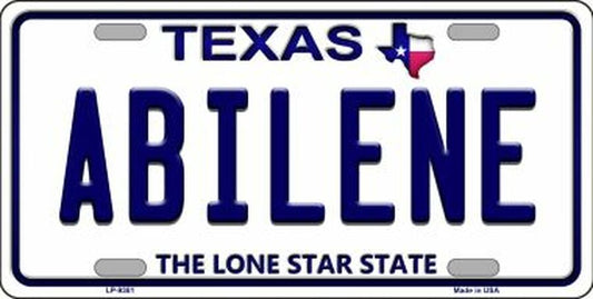 Abilene Texas Novelty Metal License Plate Tag LP-9381