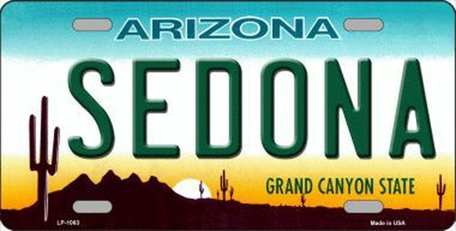 Sedona Arizona 6" x 12" Novelty Metal License Plate Tag LP-1063