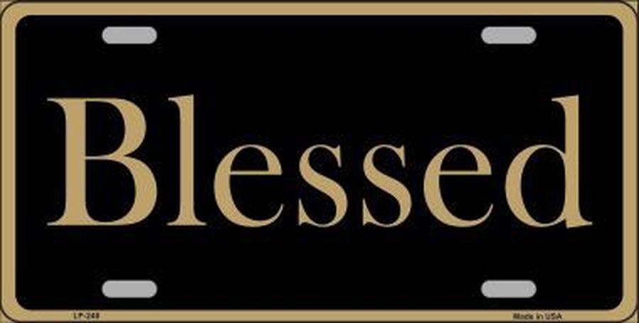 Blessed 6" x 12" Metal License Plate Tag LP-248
