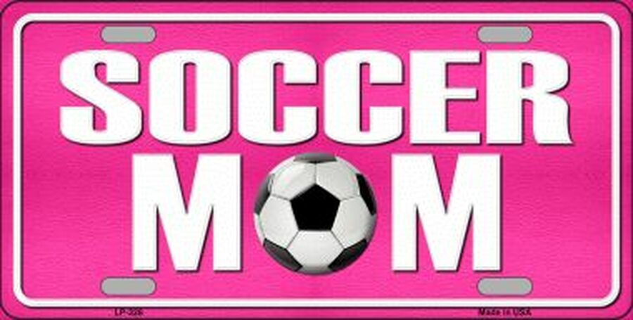 Soccer Mom 6" x 12" Metal Novelty License Plate Tag LP-326