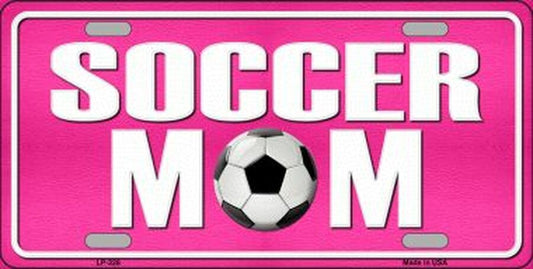 Soccer Mom 6" x 12" Metal Novelty License Plate Tag LP-326