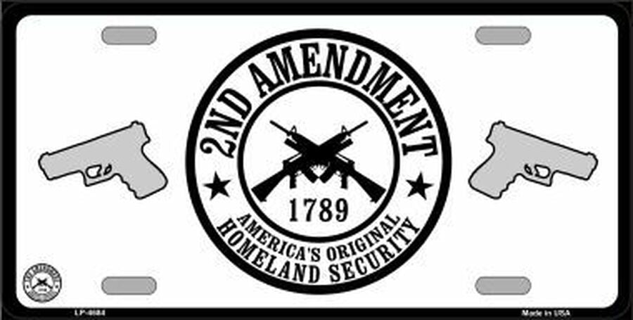 2nd Amendment 6" x 12" Metal Novelty License Plate Tag - LP-4684