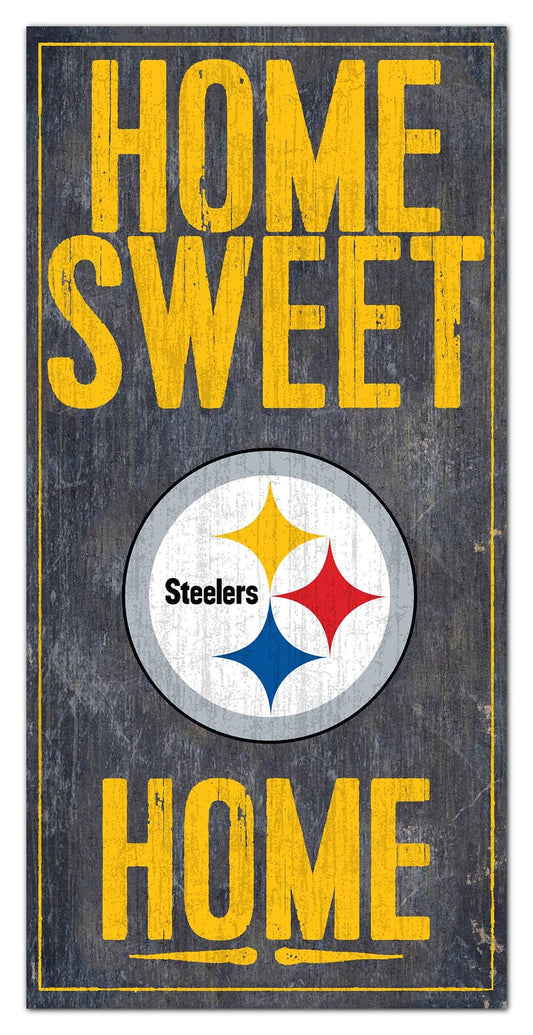 Pittsburgh Steelers Home Sweet Home 6" x 12" Sign by Fan Creations
