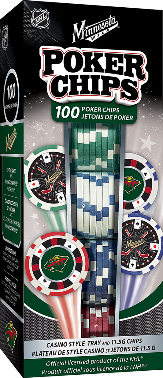Minnesota Wild Poker Chips 100 Piece Set by Masterpieces