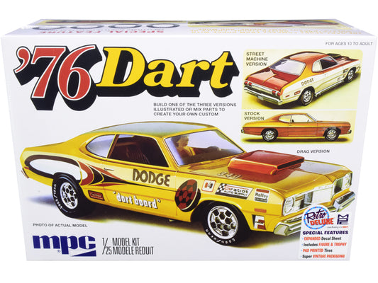 1976 Dodge Dart Sport W/ 2 Figures 1/25 Scale Model by MPC - Skill Level 2