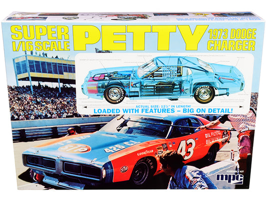 1973 Dodge Charger Richard Petty 1/16 Scale Model Kit - Skill Level 3 by MPC