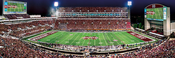 Mississippi State Bulldogs Davis Wade Stadium 1000 Piece Panoramic Puzzle - Center View by Masterpieces