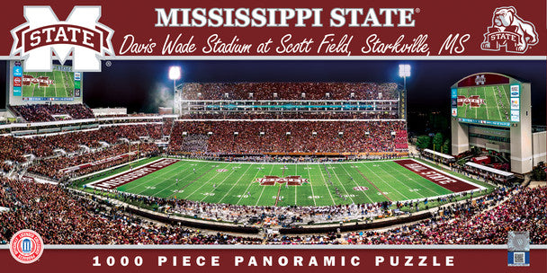 Mississippi State Bulldogs Davis Wade Stadium 1000 Piece Panoramic Puzzle - Center View by Masterpieces