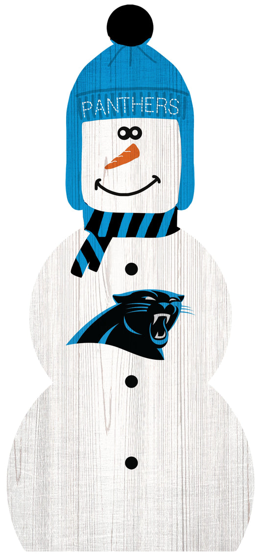 Carolina Panthers 31" Snowman Leaner by Fan Creations