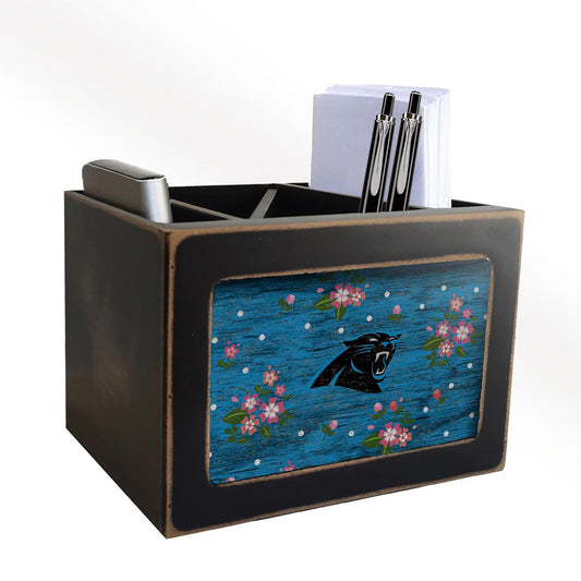 Carolina Panthers Floral Desktop Organizer by Fan Creations