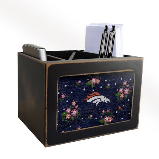Denver Broncos Floral Desktop Organizer by Fan Creations