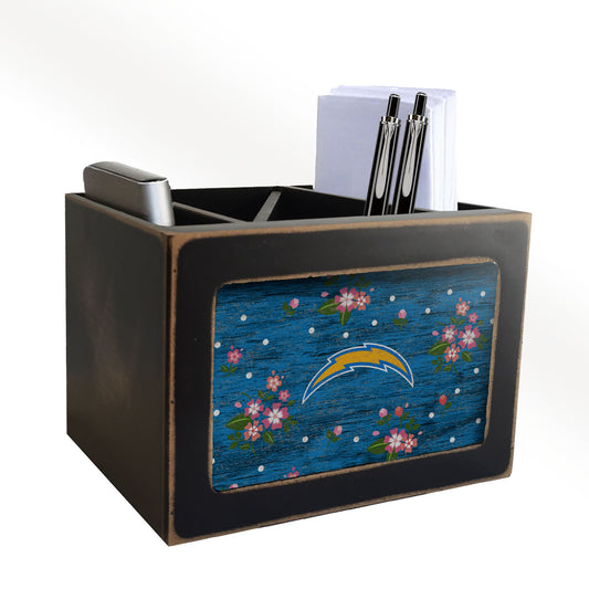 Los Angeles Chargers Floral Desktop Organizer by Fan Creations