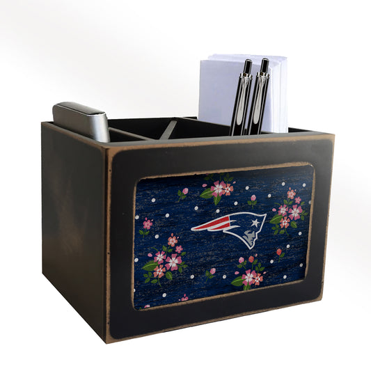 New England Patriots Floral Desktop Organizer by Fan Creations