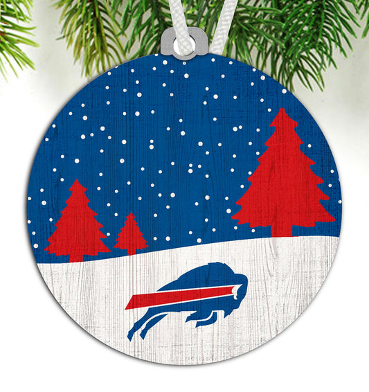 Buffalo Bills Snow Scene Ornament by Fan Creations