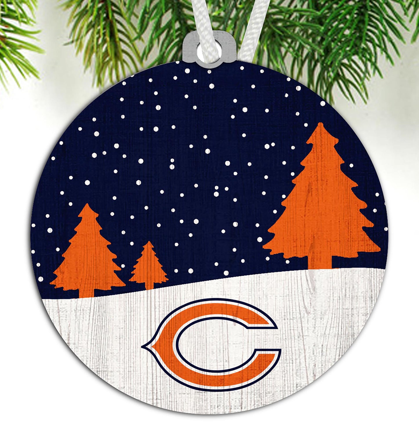 Chicago Bears Snow Scene Ornament by Fan Creations