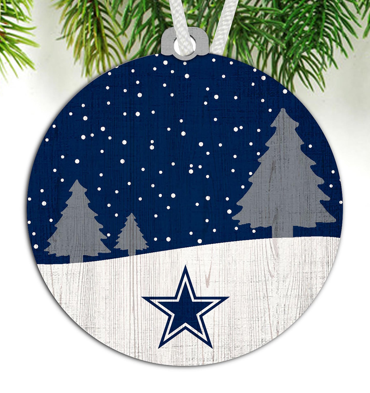 Dallas Cowboys Snow Scene Ornament by Fan Creations