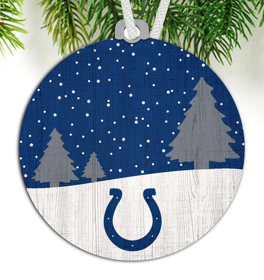 Indianapolis Colts Snow Scene Ornament by Fan Creations
