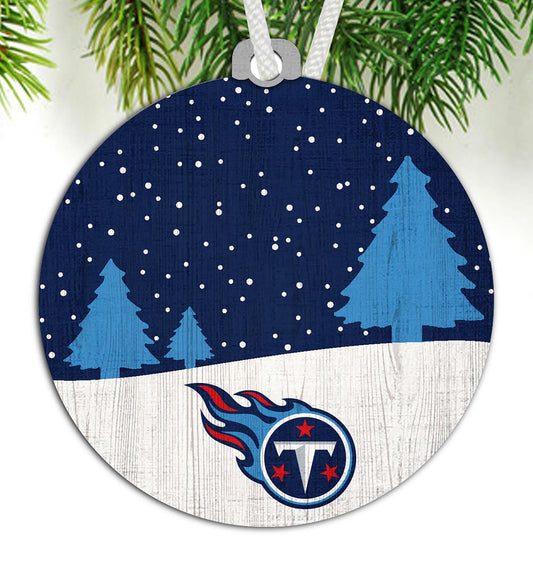 Tennessee Titans Snow Scene Ornament by Fan Creations