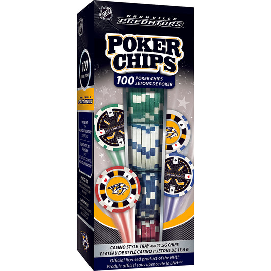 Nashville Predators Poker Chips 100 Piece Set by Masterpieces