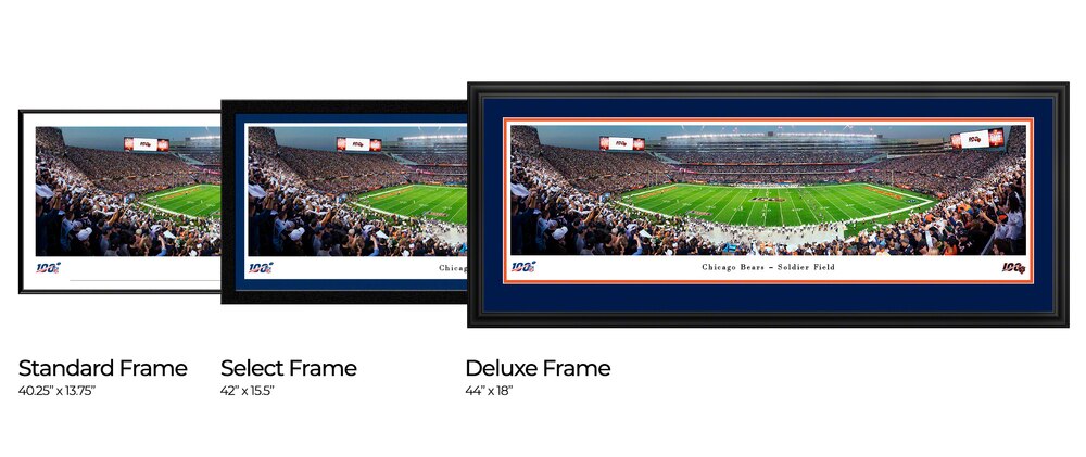 Chicago Bears 100 Seasons Soldier Field Panoramic Picture by Blakeway Panoramas
