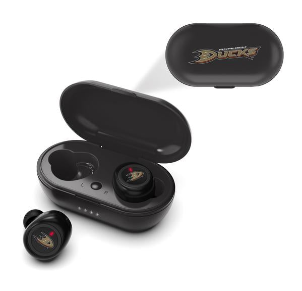 Anaheim Ducks True Wireless Bluetooth Earbuds w/Charging Case by Soar