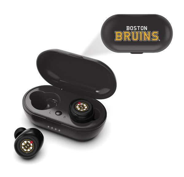 Boston Bruins True Wireless Bluetooth Earbuds w/Charging Case by Prime Brands