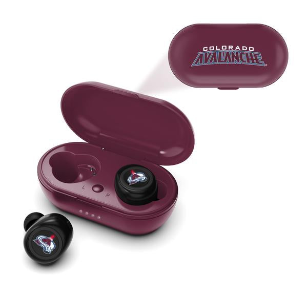 Colorado Avalanche True Wireless Bluetooth Earbuds w/Charging Case by Prime Brands