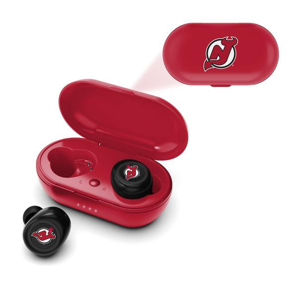 New Jersey Devils True Wireless Bluetooth Earbuds w/Charging Case by Prime Brands