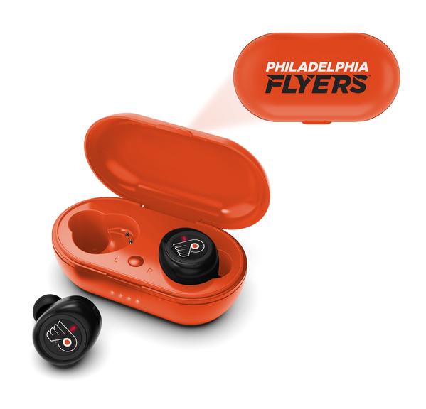 Philadelphia Flyers True Wireless Bluetooth Earbuds w/Charging Case by Prime Brands