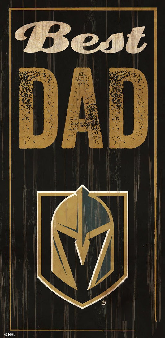 Vegas Golden Knights Best Dad 6" x 12" Sign by Fan Creations
