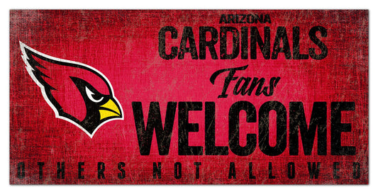 Arizona Cardinals Fans Welcome 6" x 12" Sign by Fan Creations