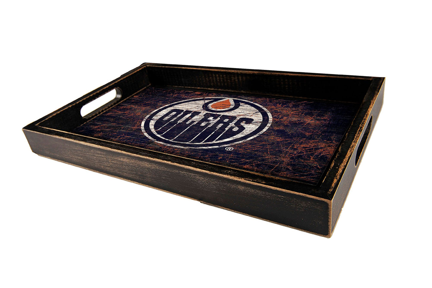 Edmonton Oilers Distressed Serving Tray with Team Color by Fan Creations