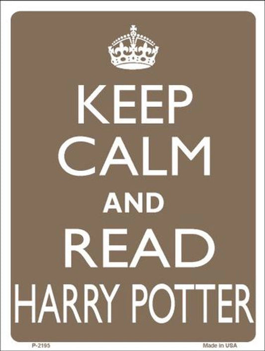 Keep Calm And Read Harry Potter 9" x 12" Aluminum Metal Parking Sign P-2195