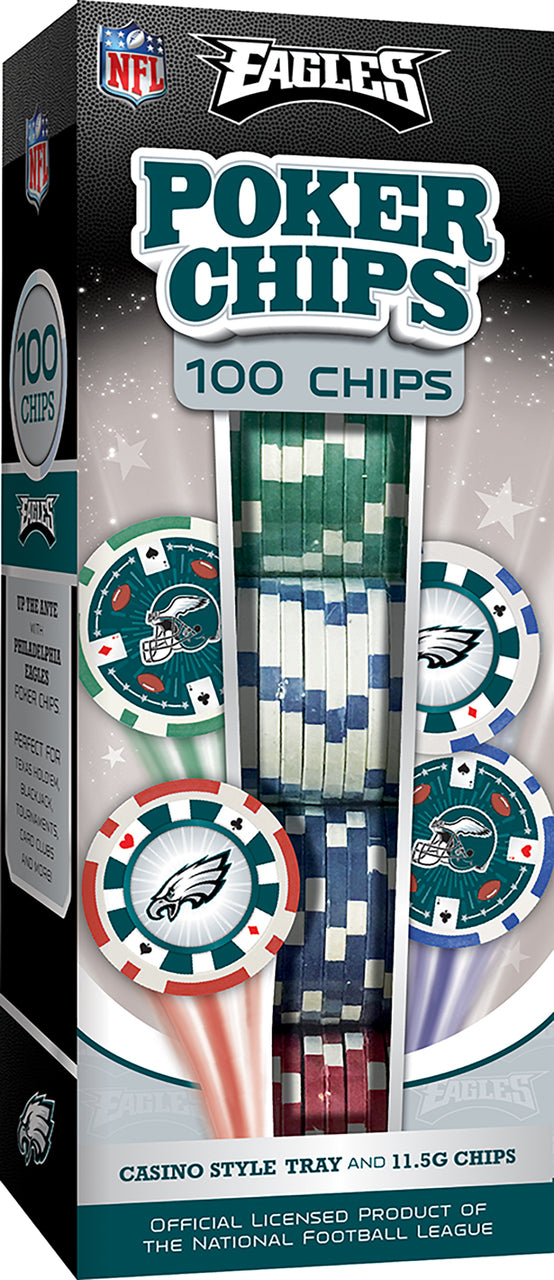 Philadelphia Eagles Poker Chips 100 Piece Set by Masterpieces