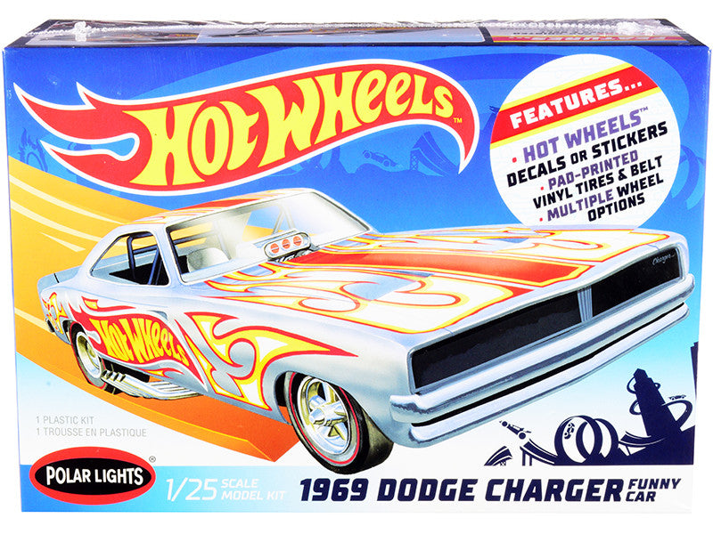 1969 Dodge Charger Funny Car "Hot Wheels" 1/25 Scale Skill 2 Model Kit by Polar Lights