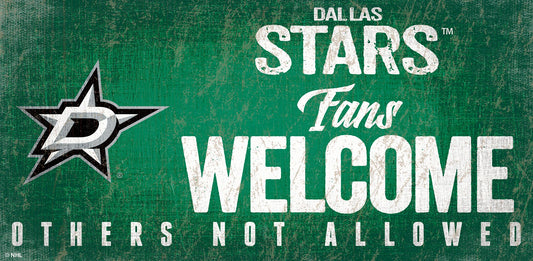 Dallas Stars Fans Welcome 6" x 12" Sign by Fan Creations