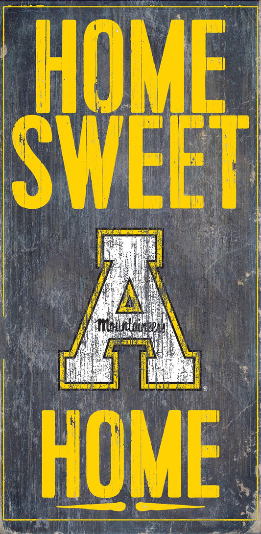 Appalachian State Mountaineers Home Sweet Home 6" x 12" Sign by Fan Creations