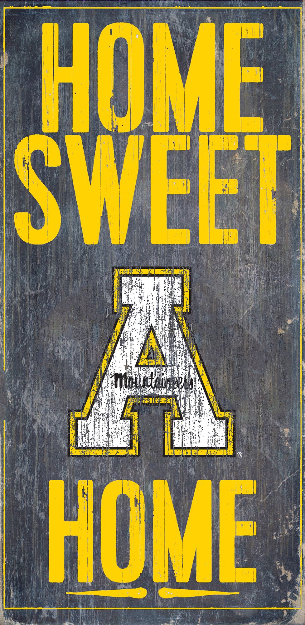 Appalachian State Mountaineers 6" x 12" Distressed Home Sweet Home Sign by Fan Creations